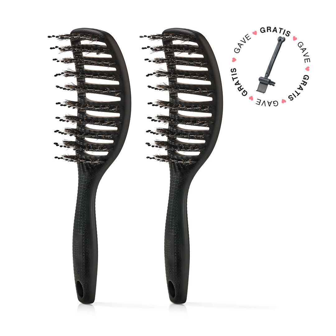 2 Stk  Curvy Brush   Gratis Gave   2 Stk Soft Black  Spar 24    Gratis Cleaning Brush